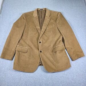 Stafford Corduroy Blazer Men's 50R Tan Brown Classic Fit Elbow Patch Jacket